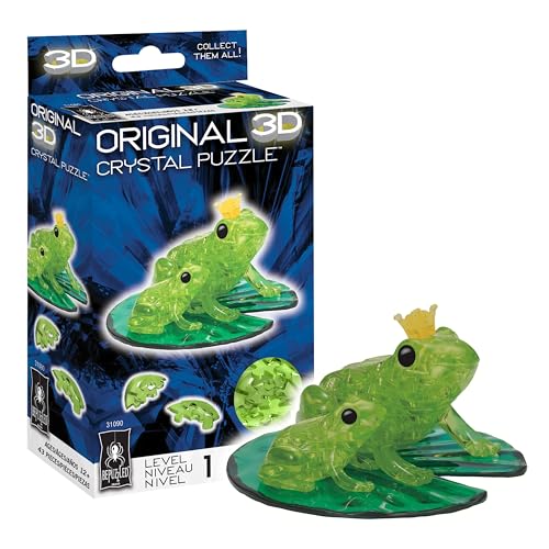BePuzzled | Frog Standard Original 3D Crystal Puzzle, Ages 12 and Up - color: Frog