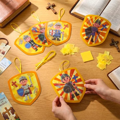 Sinload 24 Sets Armor of God Crafts Kit Religious Sunday School VBS Supply - style: Armor of God