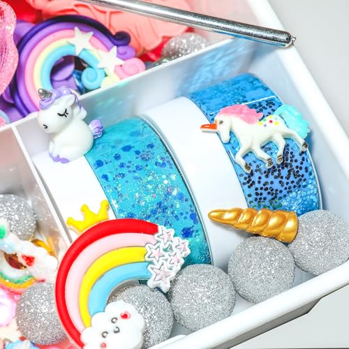 Playdough Kit – Holiday Sensory Play Set with Non-Toxic Dough, Santa Figures, Tree Decorations & Festive Accessories – Creative Play for Kids (Unicorn Playdough Kit) - style: Unicorn Playdough Kit