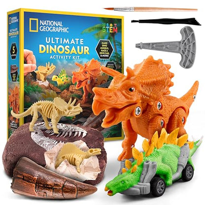 National Geographic Ultimate Dinosaur Toy Activity Kit with 5 Projects - style: Ultimate Dinosaur Activity Kit