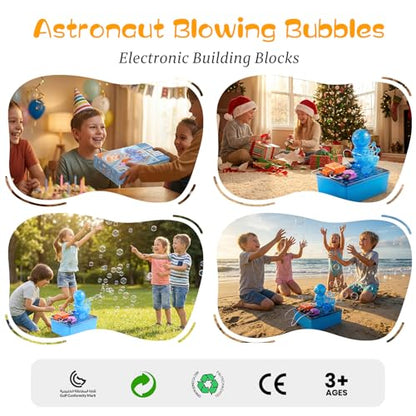 STEM Educational Toy Science Kits for Kids, Electric Bubble Machine, DIY Circuit Connections, Educational Fun Toy Gift for Children Boys Girls Ages 3 4 5 6 7 8 9 10 11 12 - color: Blue