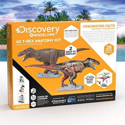 Discovery™ 4D T-Rex Anatomy Kit, Jurassic Dinosaur Puzzle Figure, Interactive Archaeology & Paleontology Model, Learn Science & Biology, Fun & Educational STEM Toy Gift for Kids Ages 6+