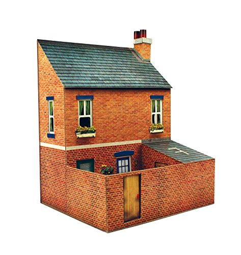 The CityBuilder Row House Cardboard Model Making Kit - O Scale Model Railroad Building