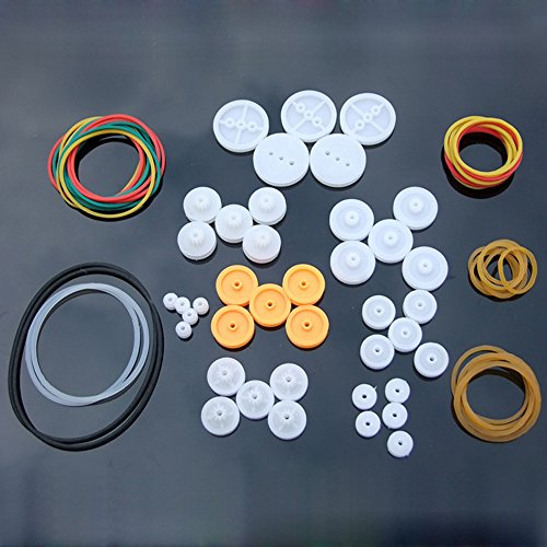 Pulley Combination Package Wheel Group Rubber Transmission Belt Rubber Band Model Toy Car Accessories For Science Experiments Diy Robots