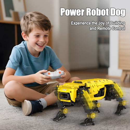Mould King Robot Dog Building Blocks,Remote/Programmable Control, 15075 STEM Toy with APP Control Set for Adults, Birthday Gift Toy for 14+, Featuring Power Module & Educational Model