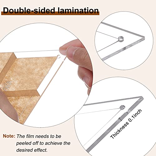 BENECREAT 6Pcs Free Motion Triangle Quilting Template Set, Acrylic Transparent Quilting Rulers for Machines Quilting DIY Designs On Shirts - color: Triangle Set - 6 Sizes