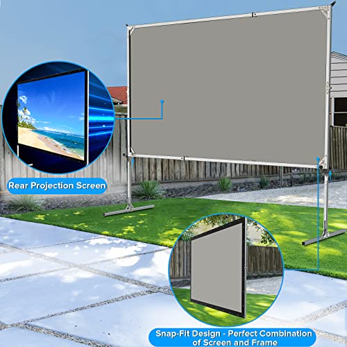 Rear Projector Screen 120inch,Outdoor Movie Screen with 3-Layers PVC - size: 120inch