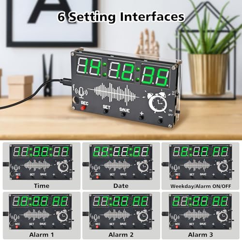 PEMENOL 6-Digit Alarm Clock Soldering Kit