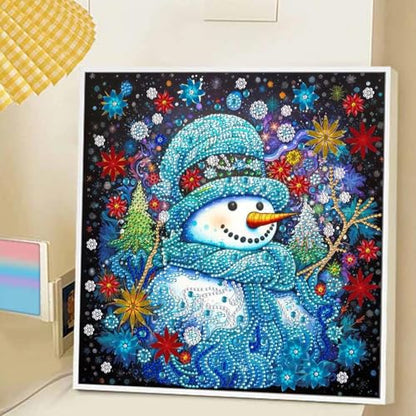 Special Shape Diamond Art Kits for Adults, 5D Diamond Painting Kits for Beginner, DIY Diamond Crystal Rhinestones Painting Kits for Home Wall Decor Gift Snowman Christmas 30x30cm/12x12in