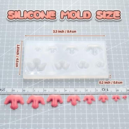 Nuvretk 8 Cute Silicone Molds for Needle Felting - Cat Nose Shapes for Stuffed Animals, DIY Crafts, and Accessories (Garfield) - size: CAT-Garfield