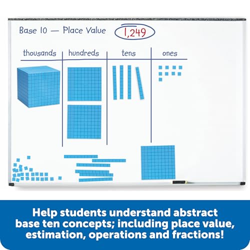 Learning Resources Giant Magnetic Base Ten Set - style: Magnetic Base Ten (Whiteboard)