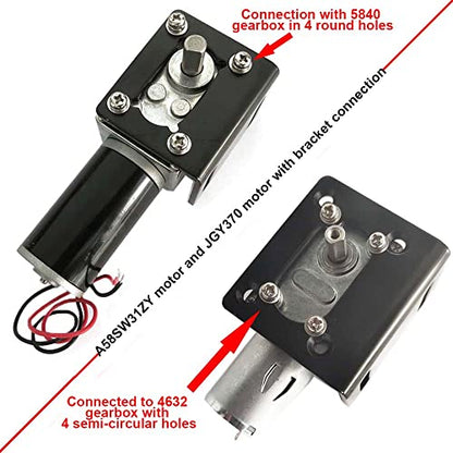 Bringsmart Mini Mounting Brackets of A58 Worm Gear Motor with Screw - size: Bracket