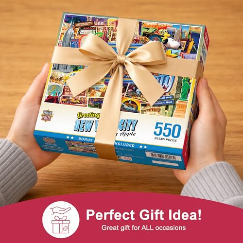 MasterPieces - 550 Piece Jigsaw Puzzle, New York, Fun for Adults, Family, Kids, 18" x 24" - style: New York