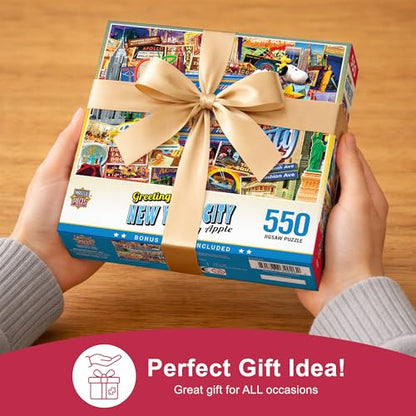 MasterPieces - 550 Piece Jigsaw Puzzle, New York, Fun for Adults, Family, Kids, 18" x 24" - style: New York