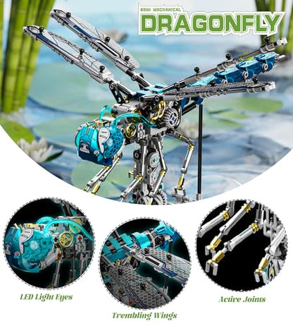 Mechanical Dragonfly Building Blocks for Adults - color: Blue
