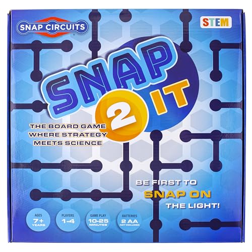 Snap 2 It® Board Game, Game of The Year Finalist, A Race to Light Up The Game, Will You Be First?, for Kids and Adults – Promotes Creativity and Problem Solving, STEM Toy