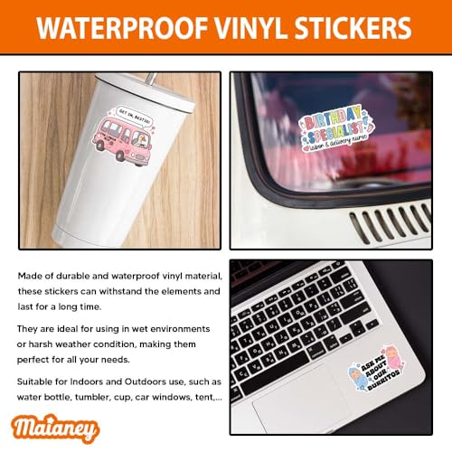 MAIANEY (15Pcs, 3in) L&D Nurse Sticker Pack – Labor and Delivery Nurse Stickers, Funny Medical Nurse Decals, Tiny Humans Maternity Theme, Waterproof Vinyl - color: L&d Nurse