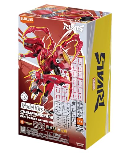 BLOKEES - Champion Series - Marvel Rivals - Peni Parker SP//dr Suit Model Kit with Light - 177 Pieces - 77 Points of Articulation - Assembly Required - Age 14+