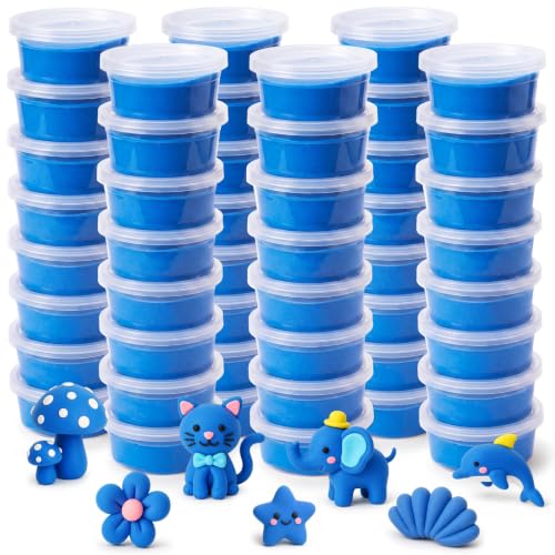VioraWhite 48 Pcs Air Dry Clay Bulk 1.6lb Modeling Clay Kit,Deep Blue - color: Deep Blue