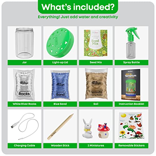Light-Up Terrarium Kit for Kids - STEM Science Kit - Educational DIY Toy