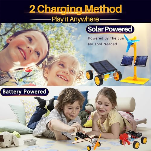 4 Individual STEM Kits Boys Solar Toys Car Building Crafts Project Age 8-13 - size: 5.9 x 8.3 x 1.6 inches