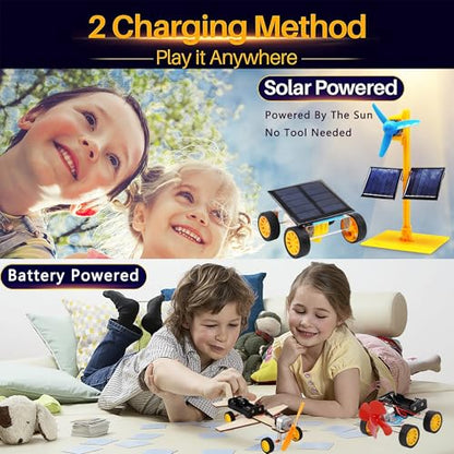 STEM Building Toys for Kids Ages 8-12, Science Experiments & Solar Car Projects (Pack of 2) - size: 5.9 x 8.3 x 1.6 inches (Pack of 2)