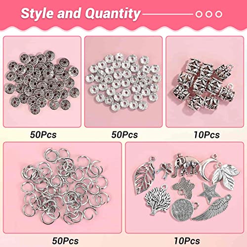 PAXCOO 473Pcs Stone Jewelry Making Kit Crystal Stone Bracelet Making Kit for Adults, Crystal Natural Healing Beads for Jewelry Making, Bracelet Making