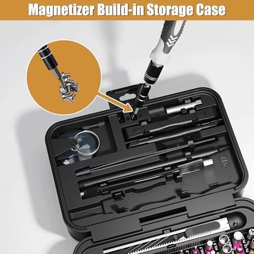 132PC Screwdriver Set, Magnetic Precision Screwdriver Kit with Color-Coded Nut Drivers, S2 Steel Repair Tool Kit for Electronics, Computer, Laptop, iPhone, PC, PS5, Watch & Home DIY
