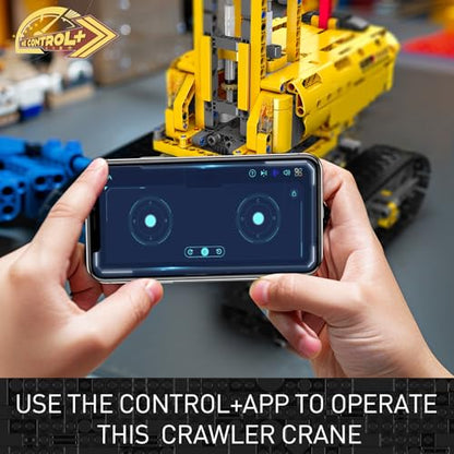 Mould King MOC Crawler Crane Advanced Building Kit for Adults, MOC Mobile Crane Heavy-Duty Truck Sets to Build, APP Control Large Engineering Vehicles, Construction Model Toy for Youth (1731 PCS)