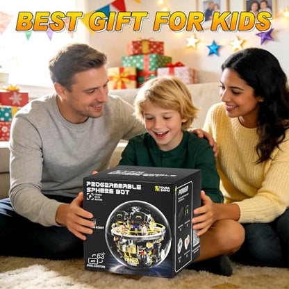 Transparent Spherical Robot Building Block Kit STEM Toys for Kids