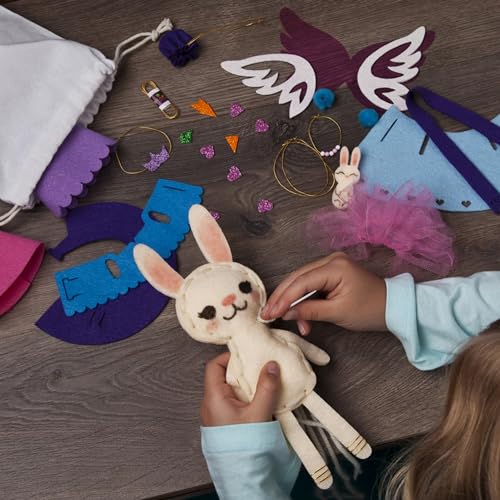 Craft-tastic – Make a Bunny Friend Craft Kit – Learn to Make 1 Easy-to-Sew Stuffie with Clothes & Accessories - style: Make a Bunny Friend Craft Kit