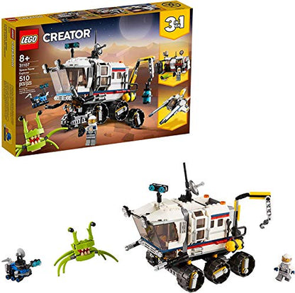 LEGO Creator 3in1 Space Rover Explorer 31107 Building Toy for Kids Who Love Imaginative Play, Space and Exploration Adventures on Exotic Planets (510 Pieces)