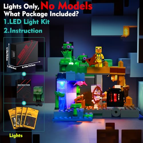 VONADO Led Light Kit Compatible with Lego 21189 Skeleton Dungeon, DIY Decor Lights for Lego Building Blocks
