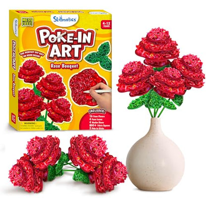 Skillmatics Poke-in Art – Rose Bouquet, Wood Craft Kit, Gift for Kids - style: 8. Rose Bouquet