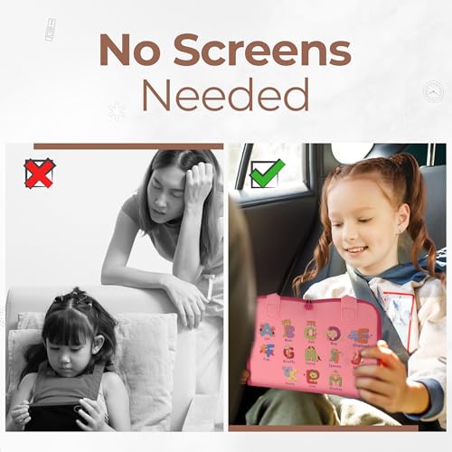Montessori Busy Book for Toddlers, Pink Busy Board Book. Ages 3+ - color: Pink