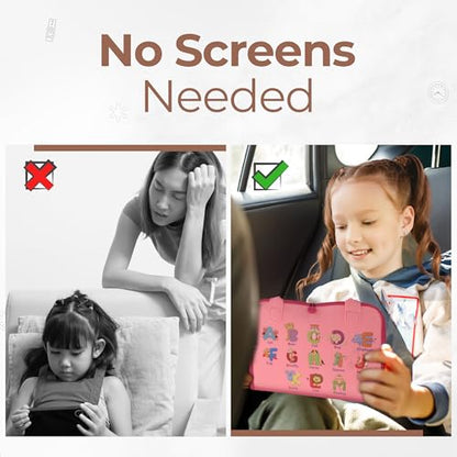 Montessori Busy Book for Toddlers, Pink Busy Board Book. Ages 3+ - color: Pink