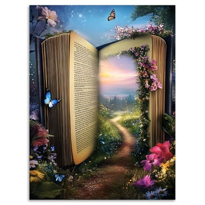 Magic Book Diamond Art Kits for Adults Beginners 12x16 in, DIY Craft Gift - color: DP-US09