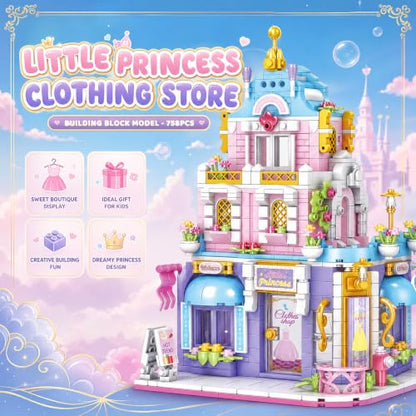City Street View Building Blocks, Modular Architecture Model - color: Pastel Dream