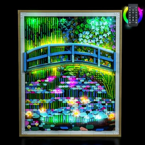 LocoLee Light kit Compatible with Lego 31220 Claude Monet – Bridge Over a Pond of Water Lilies - No Actual Model Only Lights, LED Lighting Compatible with Lego 31220 Monet (RC Version) - style: RC Version