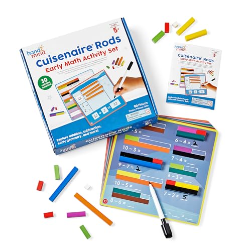 hand2mind Cuisenaire Rods: Early Math Activity Set – Teaching Fraction Bars, Montessori Math Manipulatives, Math Teacher Must Haves Elementary, Kindergarten Homeschool Supplies