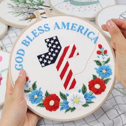 Louise Maelys Christian Cross Embroidery Kit for Beginners DIY Set - color: Cross