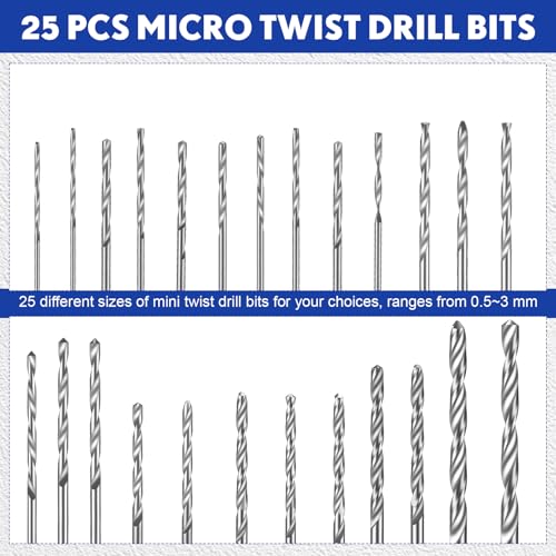Mudder 36 Pcs Pin Vise Hand with Micro Drill Bits Set, Blue - color: Blue
