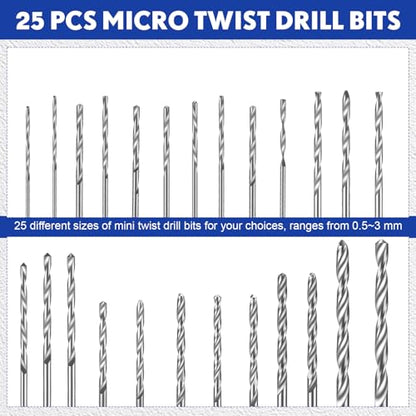 Mudder 36 Pcs Pin Vise Hand with Micro Drill Bits Set, Blue - color: Blue