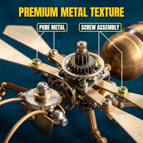 3D Metal Puzzle Mechanical Model Kit Steampunk Bee Insect 150+ Parts 2-3 Hours Build No Glue Screw Assembly Ideal Gift for Hobbyists Men Teens 14+ (Flying Ants) - style: Flying Ants