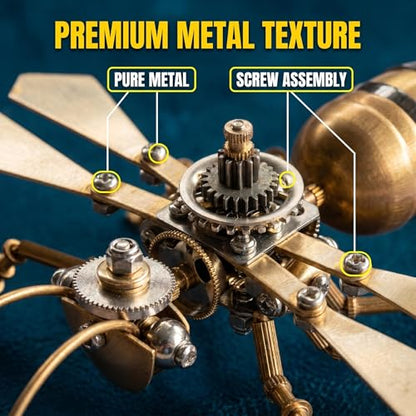 3D Metal Puzzle Mechanical Model Kit Steampunk Bee Insect 150+ Parts 2-3 Hours Build No Glue Screw Assembly Ideal Gift for Hobbyists Men Teens 14+ (Flying Ants) - style: Flying Ants