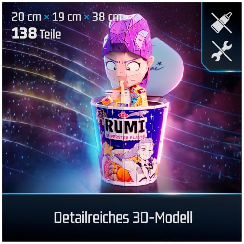 4D Build Kpop Demon Hunters Rumi in Ramyeon Cup 3D Puzzle Model Kit - style: Rumi in Ramyeon Cup,138 pcs