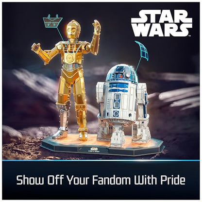 4D Build Star Wars C-3PO & R2-D2 Droid 3D Puzzle Model Kit, Room Display - style: C-3PO & R2-D2 416 pcs
