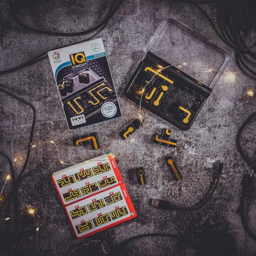 SmartGames IQ Circuit Portable Travel Game with 120 Challenges for Ages 8-Adult