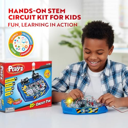 Playz Circuit Board for Kids, Educational Science Kits for Kids Age 8-12 - size: 25+ Experiments