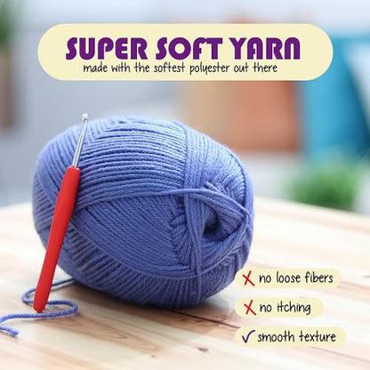 Crochet Kit for Beginners Adults and Kids - Beginner Crochet Kit for Adults with Step-by-Step Video Tutorials, Amigurumi and Crocheting Kit, Crochet Starter Kit with Crochet Yarn and Crochet Backpack - color: Black, style: Crochet Kit + Bag